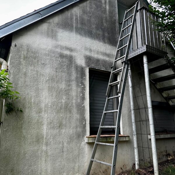 façade en pierre avant nettoyage